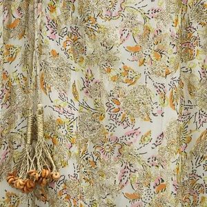 Zara Metallic Thread Printed Maxi Dress